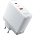 CARGADOR DE PARED 100W BLANCO VENTION con 2xUSB-C/USB-A