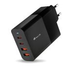 CARGADOR DE PARED NEGRO NGS GaN2 100W 2xUSB-C + 2xUSB-A