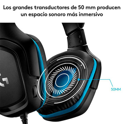 Auriculares Logitech G432 7.1 con Micrófono USB/Jack 3.5 Negro
