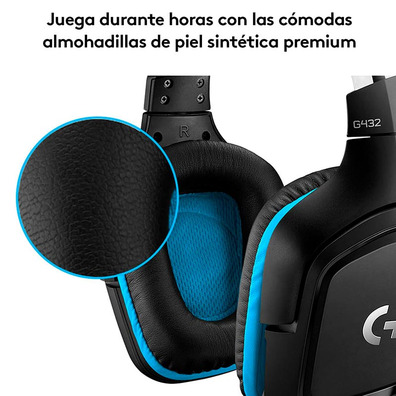 Auriculares Logitech G432 7.1 con Micrófono USB/Jack 3.5 Negro