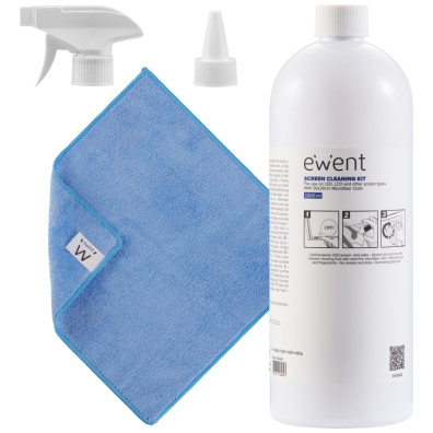 Kit Limpieza de Pantallas EWENT 1000ml + paño 30x30cm