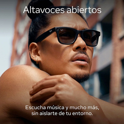 Gafas IA Ray-Ban Meta Wayfarer Negro Mate Polarizadas - Grande