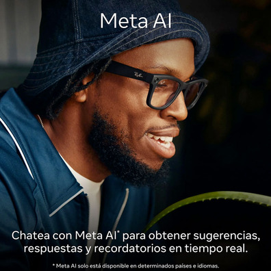 Gafas IA Ray-Ban Meta Wayfarer Negro Mate Polarizadas - Grande