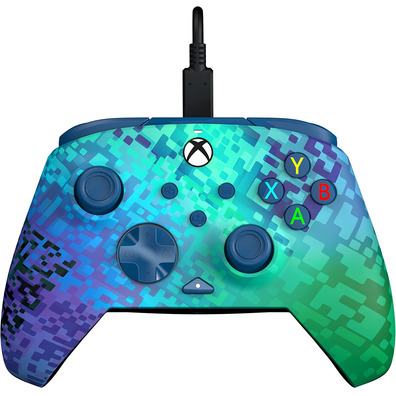 Mando PDP Rematch Wired Controller Glitch Green + Game Pass 1 Mes